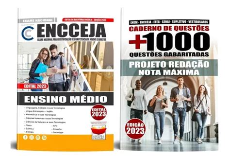 Kit Encceja Apostila Ensino Médio Caderno De Questões E Redação