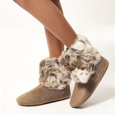 River Island Brown Faux Fur Slipper Boots Lyst