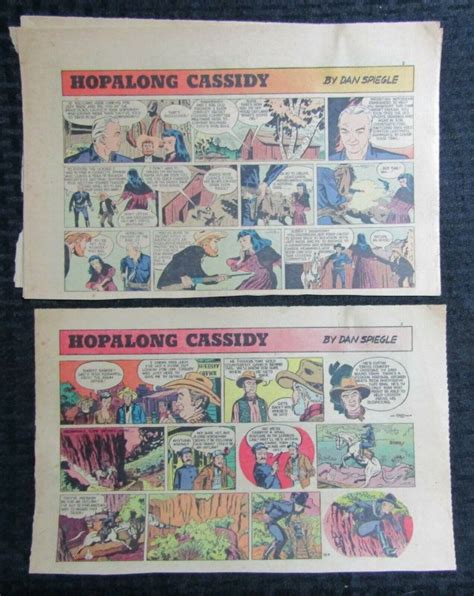 1950s Hopalong Cassidy By Spiegle 11 5x7 Newspaper Comic Strip Lot Of 7 Vg Vg Comic Books