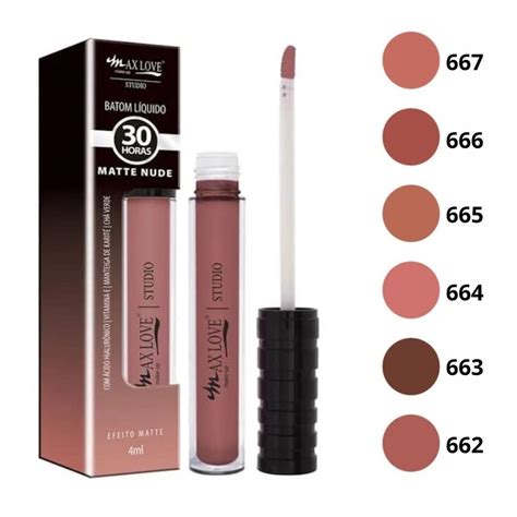 Batom L Quido Matte Horas Nude A Max Love Shopee Brasil