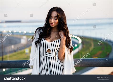 Beautiful Sexy Brunette Girl Costume Posing Stock Photo 1127541131 Shutterstock