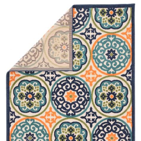 Winston Porter Southington Blue Orange Indoor Outdoor Rug Reviews