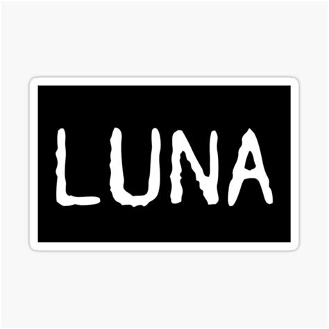 Luna Name Sticker For Sale By GoldTypo Redbubble