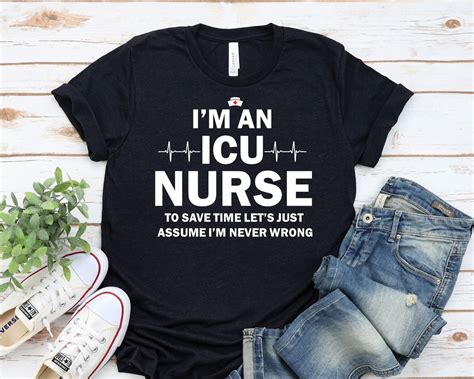 Funny Icu Nurse T Icu Nurse Shirt Intensive Care Nurse Ts Icu