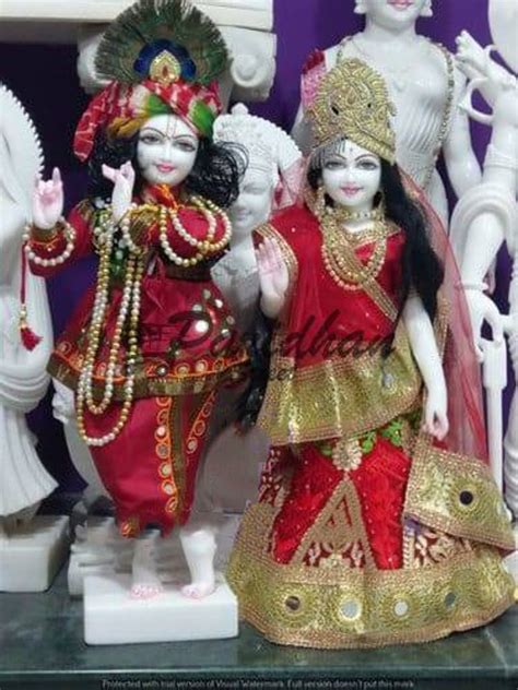 Iskcon Marble Deities Of Radha And Krishna Statue Exquisite Etsy