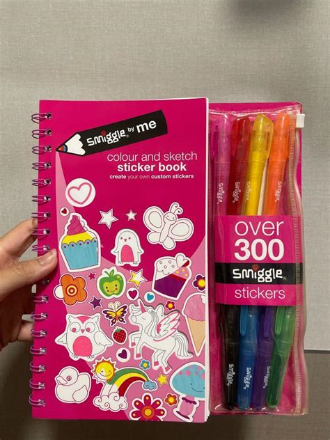 STICKERS - Smiggle Colour & Sketch Sticker Book (Customisable Stickers ...