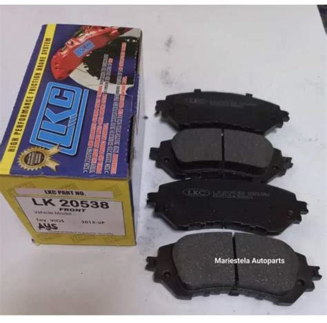 FRONT BRAKE PAD TOYOTA VIOS 2013 2023 LK 20538 LKC BRAND Lazada PH