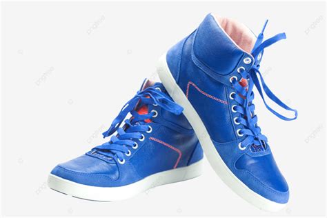 Hermosos Zapatos Deportivos Azules Aislados En Ejercicio Blanco Png