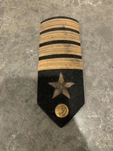 Rare Wwii Navy Captains Dress Uniform Shoulder Board 1 Hilborn Hamburger 3866729022