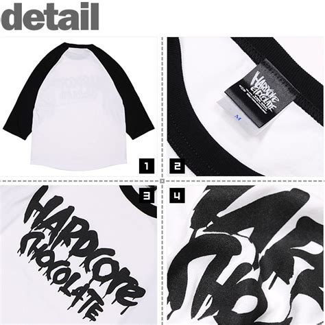 ハードコアチョコレート HARDCORE CHOCOLATE フルメルティッドハードコアチョコレート ラグラン ホワイトブラック TEE T WB WH ロンT