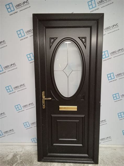 Brand New Black Upvc Front Door 880mm x 2035mm ND01 | Used UPVC Windows ...