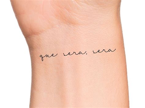 Que Sera, Sera Temporary Tattoo - Etsy