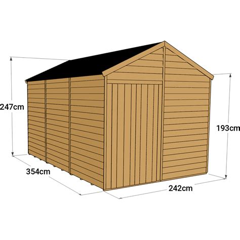 StoreMore 12 X 8ft Double Door Overlap Apex Shed Wilko