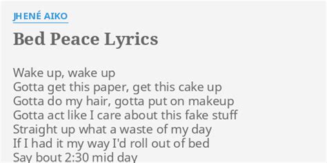 Bed Peace Lyrics By Jhen Aiko Wake Up Wake Up