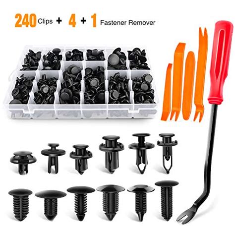 Gooacc Grc 33 240pcs Bumper Retainer Clips Car Plastic Rivets Fasteners Push Retainer Kit Most