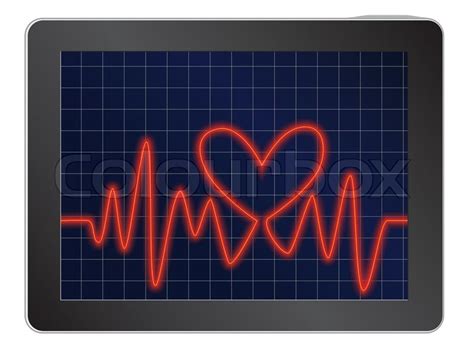 Vector Illustration Of Cardiogram With Stock Vector Colourbox