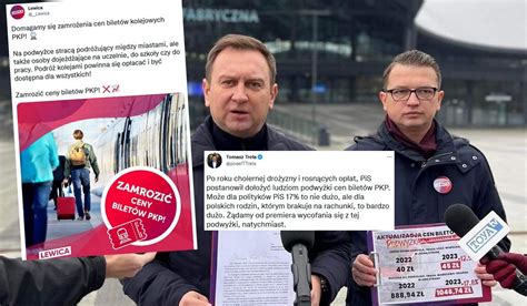 Lewica domaga się zamrożenia cen biletów PKP Donald pl