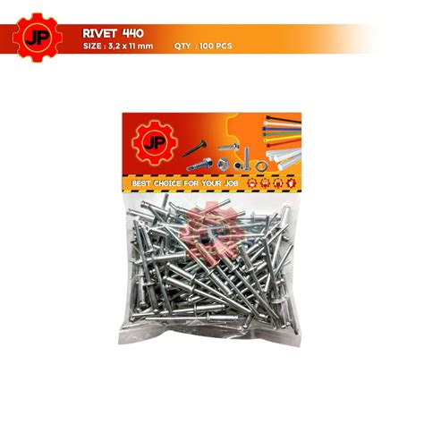 Jual PAKU RIVET 3 2 X 11 MM 440 BLIND RIPET RIFET TEMBAK ALUMINIUM 100