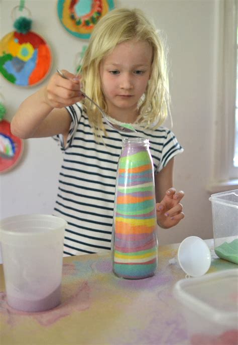 Sand Art Bottles With Diy Dyed Sand From The Beach Artbar