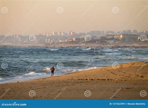 Half Naked Man Runs At The Beach Stock Image Image Of Blue Male