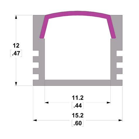 Mm Long Black Fluted Surface Mounted Aluminium Extrusion Mm