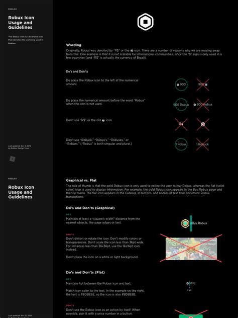 Robux Icon Usage and Guidelines v1.1.0 | PDF | Icon (Computing) | Adobe ...