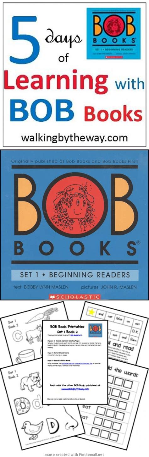 the book cover for 5 steps to learning with bob books, including five ...