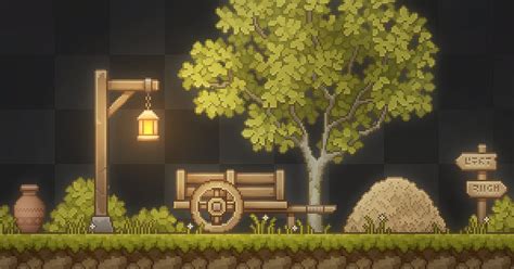 Pixel Art Platformer - Village Props (FREE Asset) : Unity2D