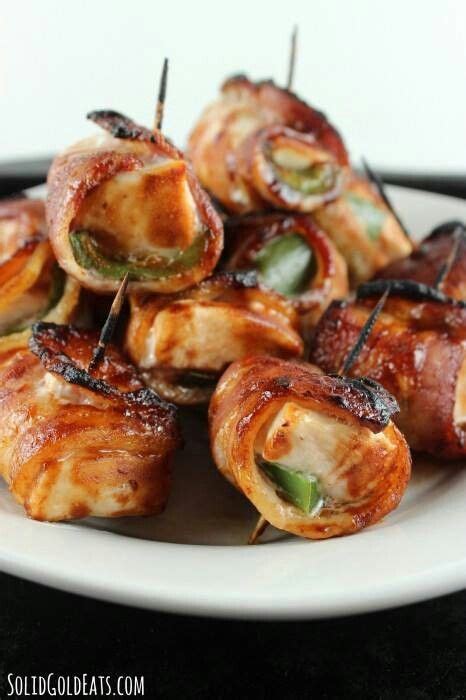 BBQ Chicken Jalapeno Bacon Bites | Bbq bacon, Jalapeno bites, Jalapeno ...