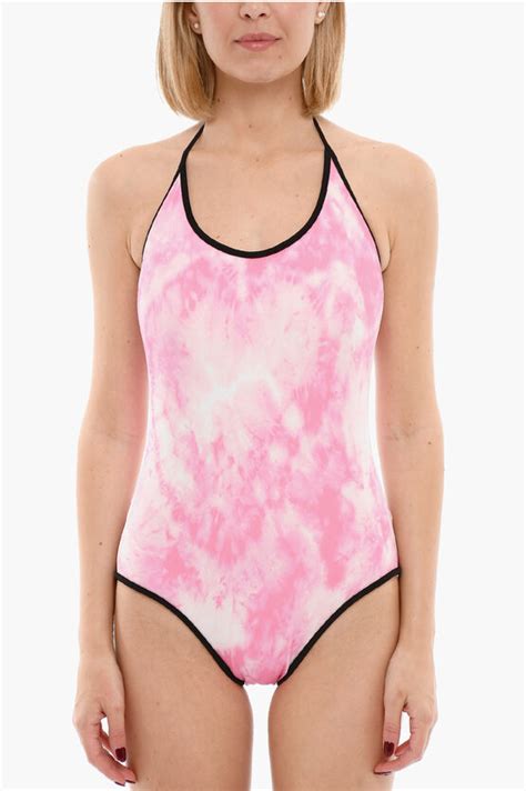 Zadigandvoltaire Tie Dye Effect One Piece Swimsuit With Contrasting Trim