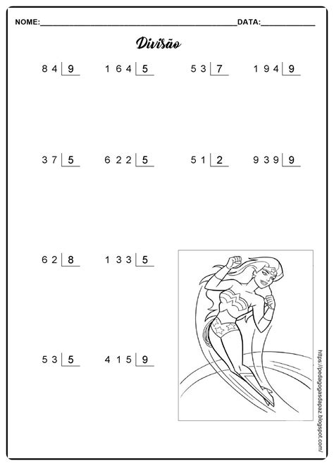 Só Continhas Atividade De Divisão 5º Ano Folha Com Continhas Para