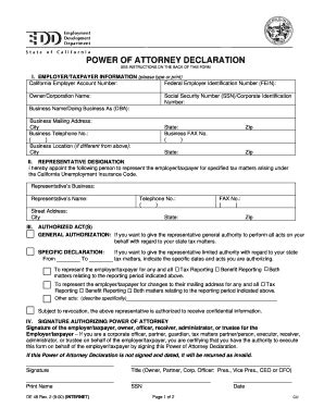 Fillable Online POWER OF ATTORNEY DECLARATION Payroll Link Fax Email