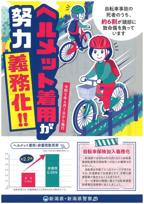 自転車利用者のヘルメット着用”努力義務化”／湯沢町公式ホームページ