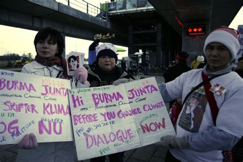 Burmese protesters editorial photo. Image of cop15, united - 12120076