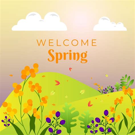 Free Vector Illustration Welcome Spring 21306018 Vector Art At Vecteezy