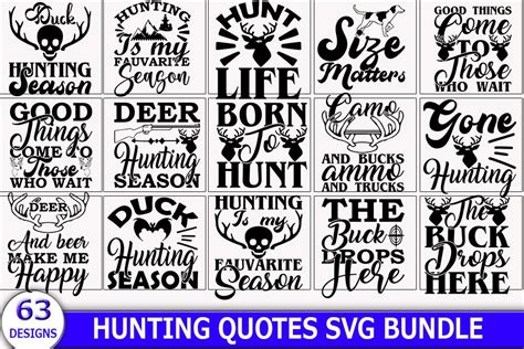 HUNTING Quotes Designs Bundle Graphic by ST Studio · Creative Fabrica