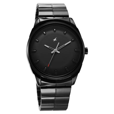 Buy Online Fastrack Quartz Analog Black Dial Black Stainless Steel