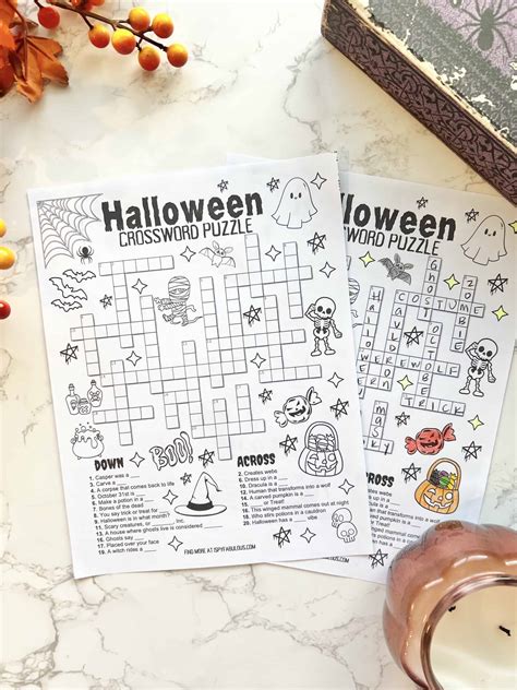 A Kid-Friendly Halloween Crossword Puzzle - I Spy Fabulous