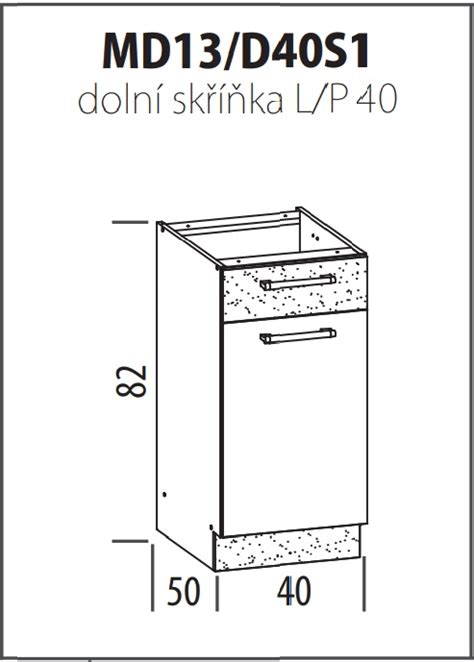 MD13 40 cm kuchyňská linka Modena MAXI ORION