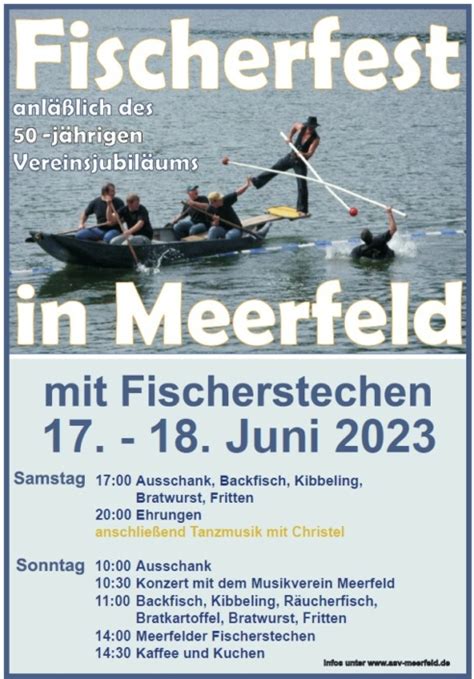 J Hriges Vereinsjubil Um Asv Meerfeld Fischerfest Mit