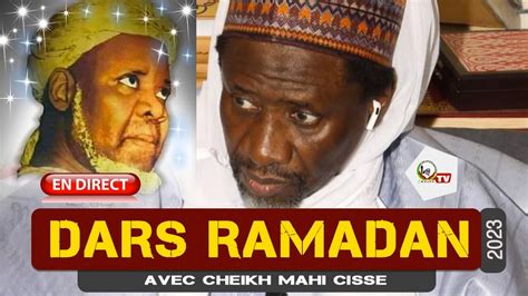 Ramadan Re Jour Dars Ramadan Avec Cheikh Mahi Ali Ciss Youtube