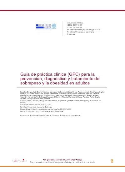 Guía De Práctica Clínica Gpc Para La Prevención Diagnóstico Y