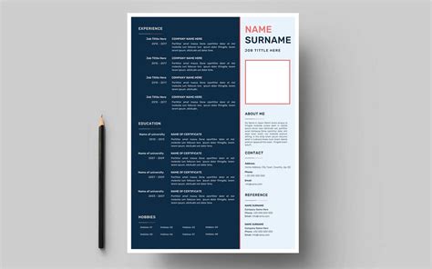 Creative Resume Template Design Graphic by Photowall · Creative Fabrica