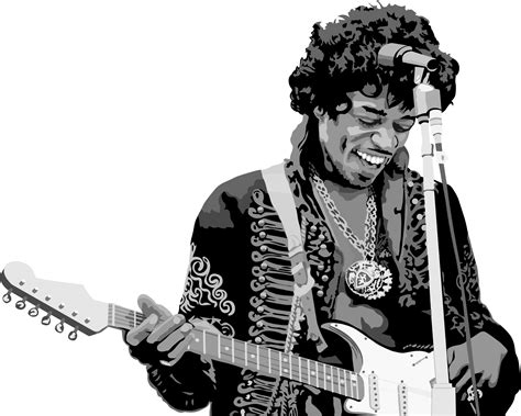 Clipart - Jimi Hendrix Portrait