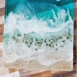 Memorial Ocean Resin Art With Ashes Etsy