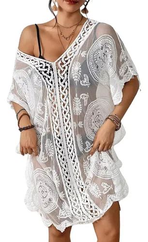 Traje De Baño Encaje Coverup Bikini Sexy Atrevido Para Mujer Meses sin interés