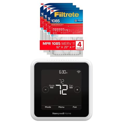 Shop Honeywell Home T5 Smart Black White Wi Fi Thermostat Filtrete