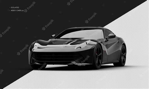 Premium Psd Isolated Realistic Metallic Black Super Sport Modern