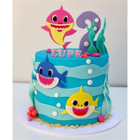 Need Inspiration For A Custom Made Baby Shark Cake Look No Further