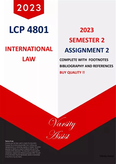 Lcp4801 2024 Semester 1 Assignment 2 With Footnotes And